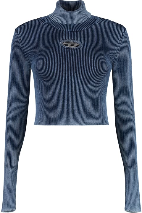 Diesel Sweaters for Women Diesel M-anchor-a Long Sleeve Crop Top