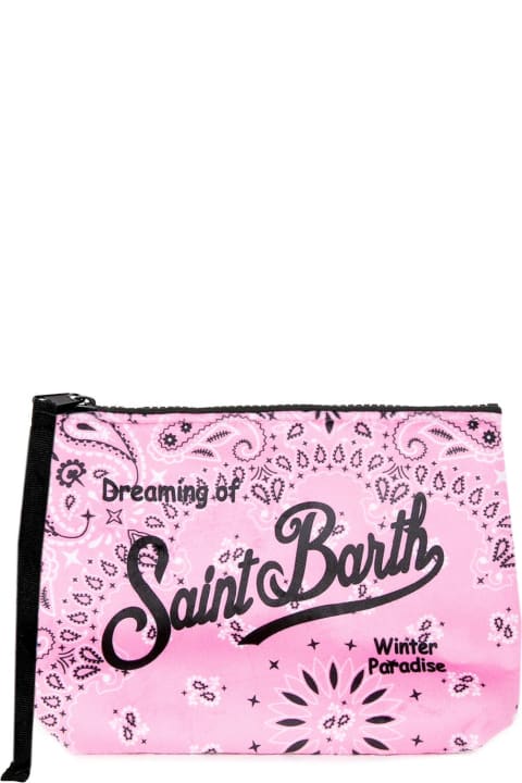 MC2 Saint Barth Aline Wooly Pochette With Pink Bandanna Print