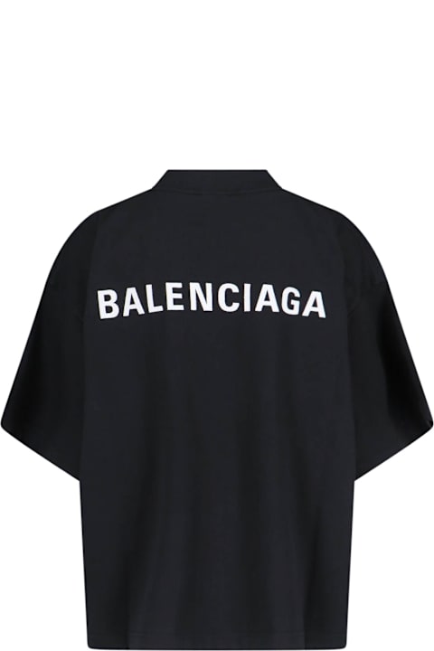 Balenciaga Clothing for Men Balenciaga Logo Crop T-shirt