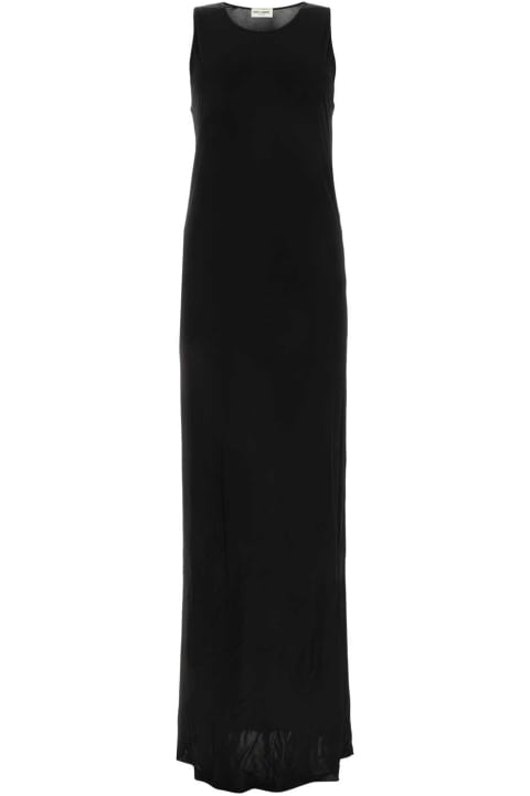 Saint Laurent Clothing for Women Saint Laurent Black Viscose Long Dress