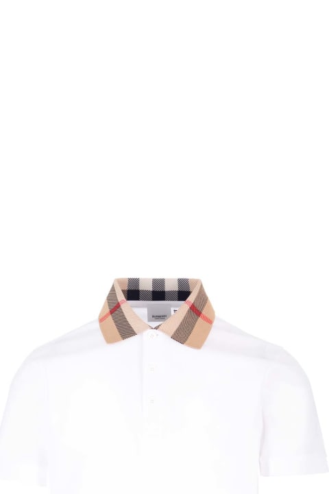 Fashion for Men Burberry White Cotton Polo Shirt