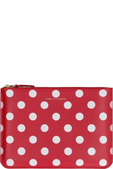 Homeware Comme des Garçons Wallet Logo Detail Flat Leather Pouch