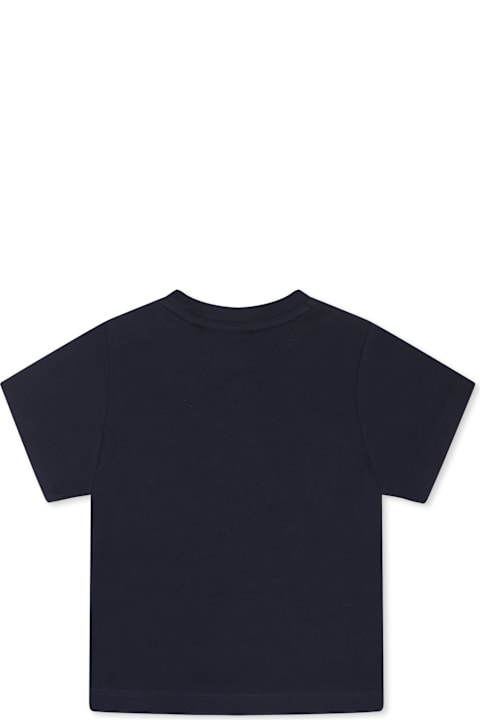 Hugo Boss for Baby Boys Hugo Boss Blue T-shirt For Baby Boy With Logo