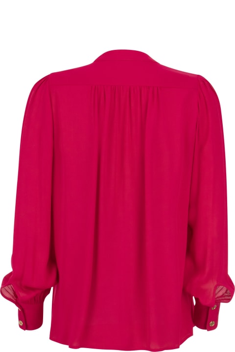 Fashion for Women Elisabetta Franchi Georgette Shirt With Stand-up Collar