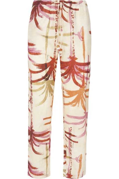 Mariuccia Milano Kids Pants & Shorts for Women Mariuccia Milano Kids Fluid Trousers With Palm Print