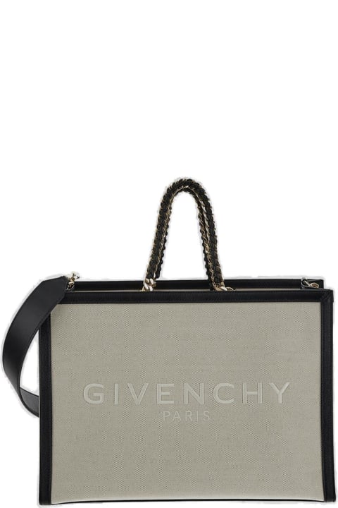 Givenchy for Women Givenchy Givenchy Logo Embroidered Tote Bag