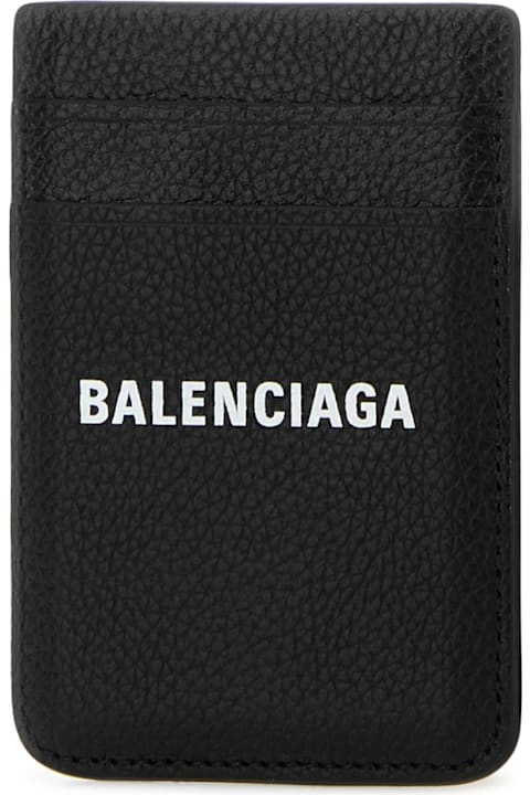 Fashion for Men Balenciaga Black Leather Card Holder