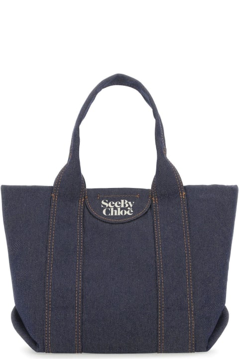 Blue Denim Letizia Shopping Bag