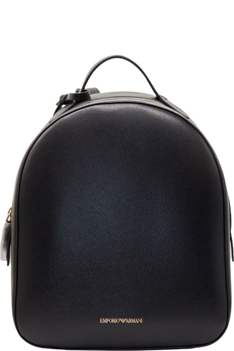 Backpacks for Women Emporio Armani Charm-detailed Zipped Backpack