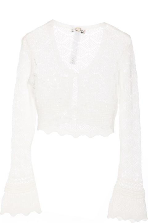 TwinSet Sweaters for Women TwinSet Lace Details Shrug