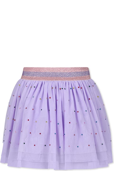 أدوات منزلية Stella McCartney Kids Purple Skirt For Girl With Rhinestones