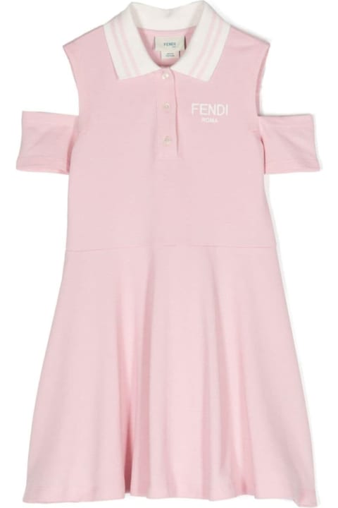 ガールズ ワンピース＆ドレス Fendi Cotton Piquet Dress