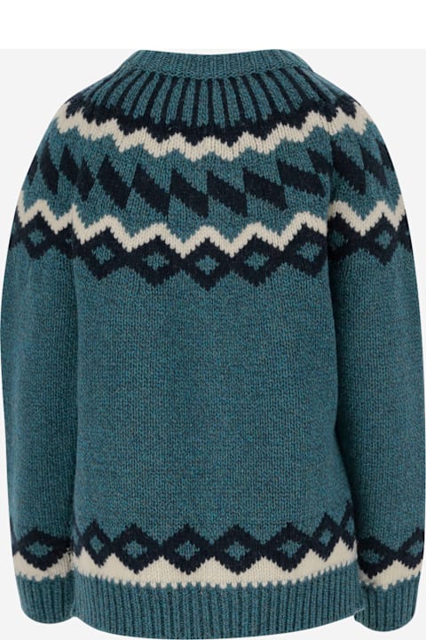 N.21 for Women N.21 Fair Isle Wool Cardigan With Geometric Pattern