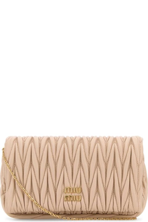 Miu Miu Bags for Women Miu Miu Powder Pink Nappa Leather Mini Clutch