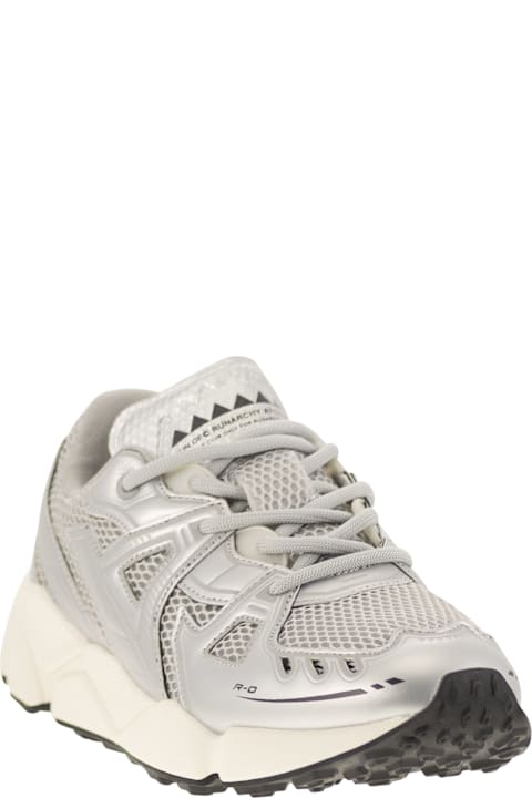 RUN OF Sneakers for Men RUN OF Leather And Fabric Trainers