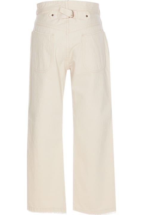 Maison Margiela Jeans for Men Maison Margiela 'cropped' Beige Cotton Jeans