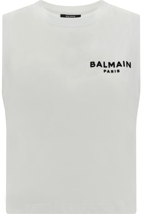 ウィメンズ Balmainのウェア Balmain Tank Top With Logo