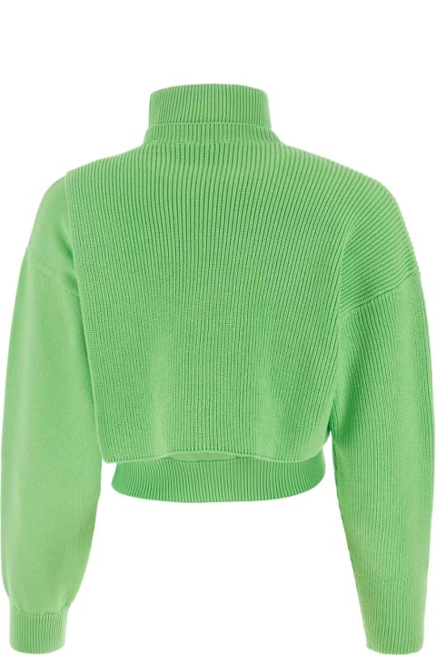 Fendi Sweaters for Women Fendi Light Green Stretch Cotton Sweater