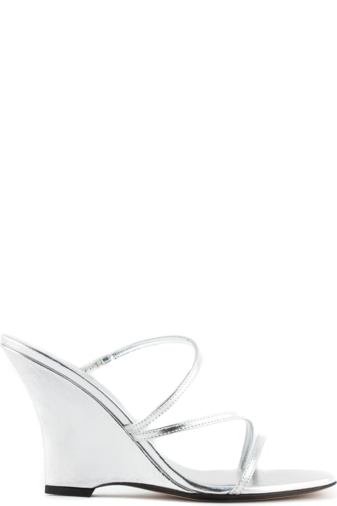 Silver Laminated Leather Sandal