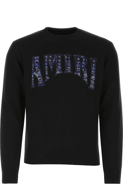 AMIRI Sweaters for Men AMIRI Black Wool Blend Sweater