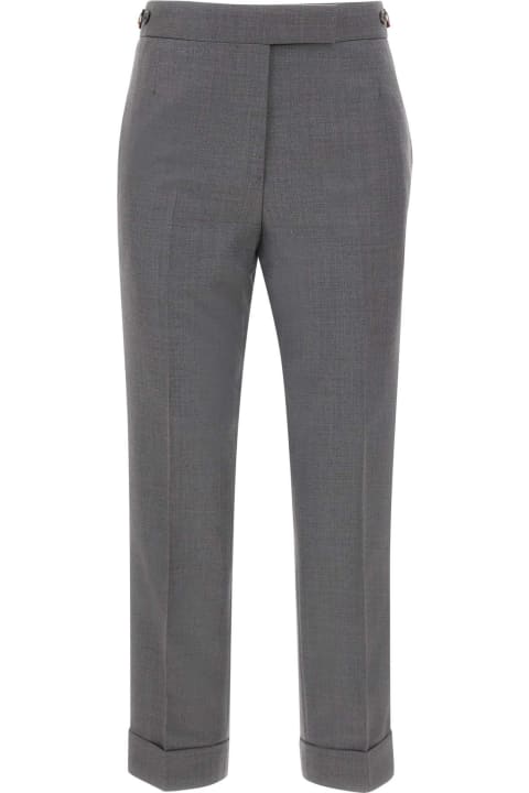 Thom Browne Pants & Shorts for Women Thom Browne 'low Rise Side Tab' Wool Trousers