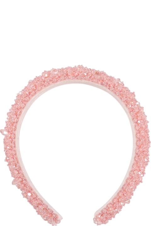 Pink Headband For Girl With Crystals