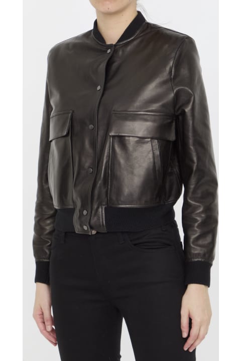 Coats & Jackets for Women Salvatore Santoro Leather Bomber Jacket