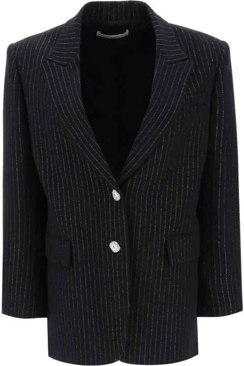 Alessandra Rich Coats & Jackets for Women Alessandra Rich Lurex-pinstriped Jacket
