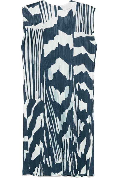 Pleats Please Issey Miyake for Men Pleats Please Issey Miyake Printed Pleated Vest