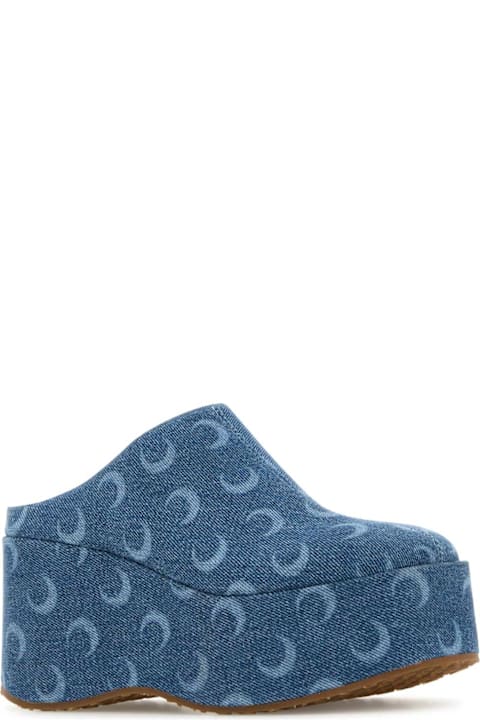 Marine Serre for Women Marine Serre Printed Denim Clogs