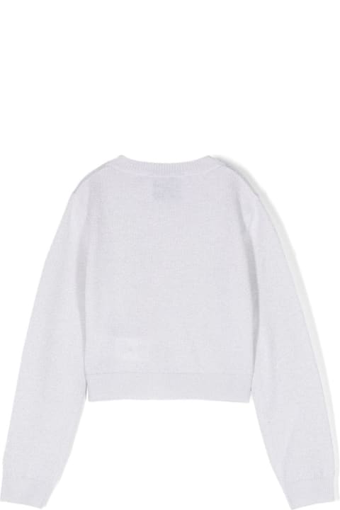 Simonetta Sweaters & Sweatshirts for Girls Simonetta Cardigan In Misto Lana Metallizzata