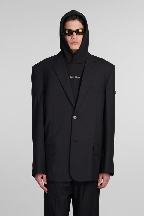 Coats & Jackets for Men Balenciaga Blazer In Black Wool