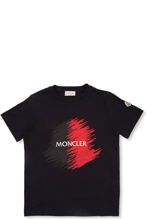 Moncler T-Shirts & Polo Shirts for Boys Moncler Moncler Enfant Logo-printed T-shirt