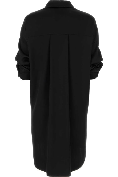 ウィメンズ新着アイテム Loewe Black Satin Shirt Dress