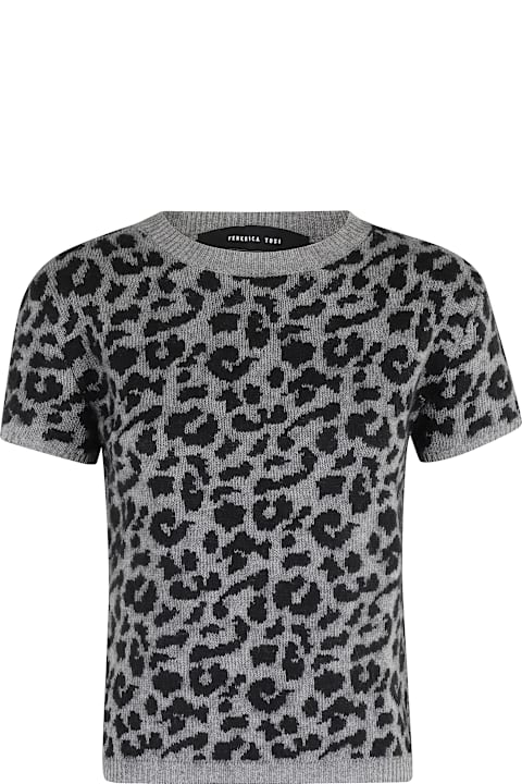 Federica Tosi for Women Federica Tosi Crew Neck Manica Corta Maculata