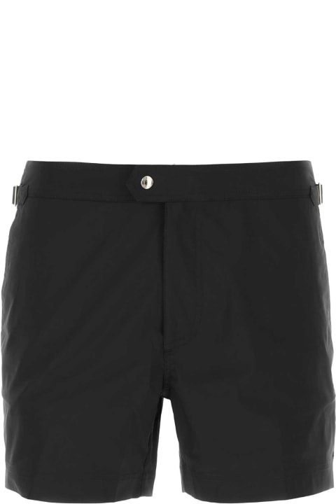 Clothing for Men Tom Ford Black Polyester Swimming Shorts