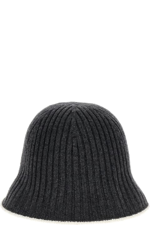 Accessories for Women Brunello Cucinelli Ribbed Knit Bucket Hat
