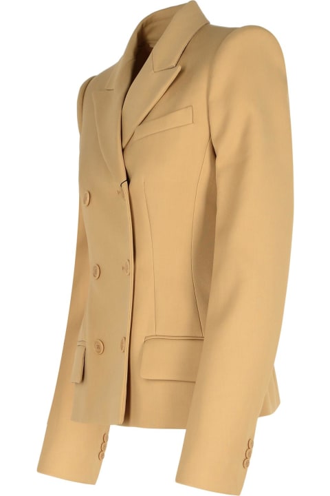 SportMax Coats & Jackets for Women SportMax 'cablo' Beige Cotton Blend Blazer