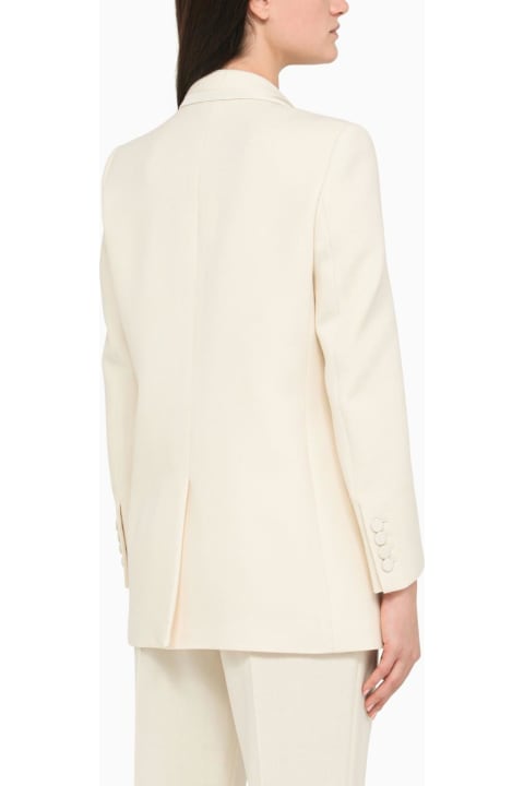 Coats & Jackets for Women Blazé Milano Cream Double-breasted Jacket