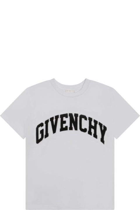 Givenchyのボーイズ Givenchy Givenchy T-shirt Bianca In Jersey Di Cotone Bambino