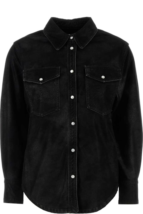 Marant Étoile for Men Marant Étoile Black Synthetic Leather Karima Shirt