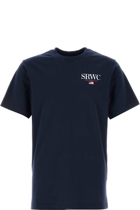 Sporty & Rich for Kids Sporty & Rich Navy Blue Cotton T-shirt