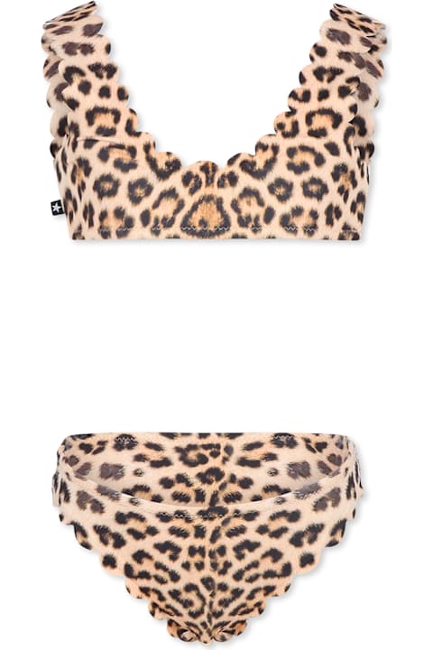 Swimwear for Girls Molo Brown Bikini For Girl With Spotted Print