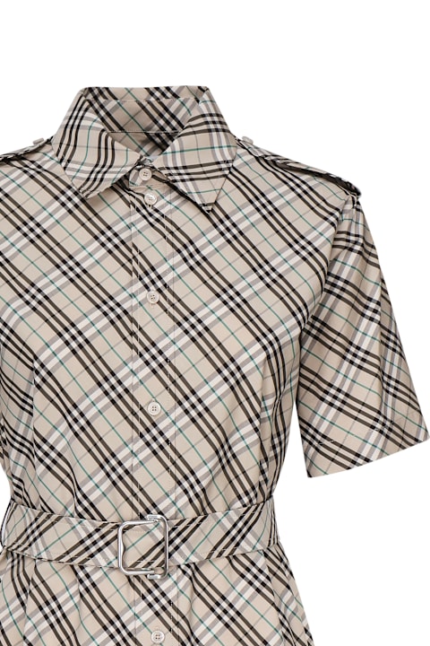 Burberry Dresses for Women Burberry Embroidered Poplin Shirt Dress
