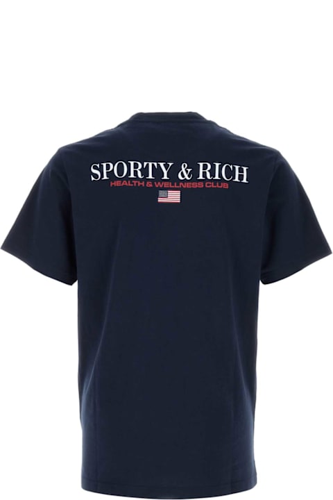 Sporty & Rich for Kids Sporty & Rich Navy Blue Cotton T-shirt