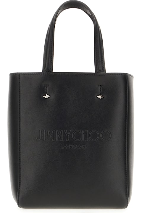 Jimmy Choo Totes for Women Jimmy Choo Black Leather Small Lenny Handbag