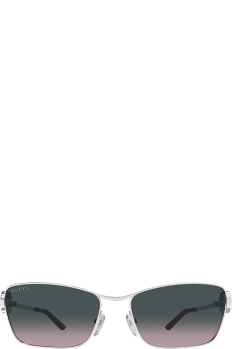 Gucci Eyewear for Kids Gucci Eyewear Gucci Gg2045s Linea Emblem 002 Silver Grey Sunglasses