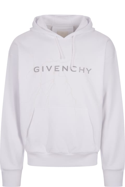 ウィメンズ Givenchyのフリース＆ラウンジウェア Givenchy White Givenchy Hoodie With Print