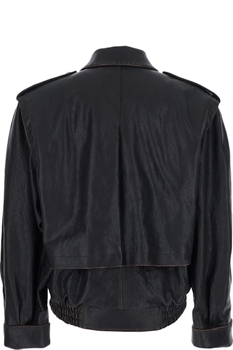 Homeware Saint Laurent Dark Brown Leather Jacket