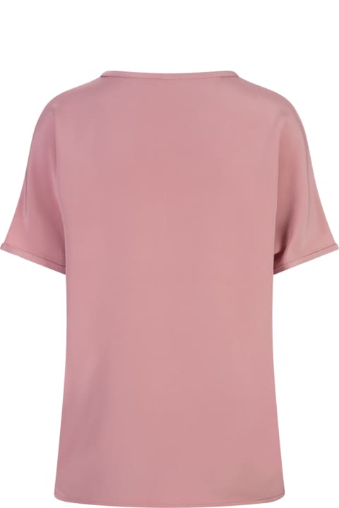 Kiton Topwear for Women Kiton Pink Silk T-shirt
